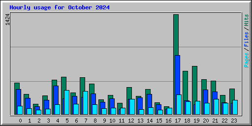 Hourly usage for October 2024