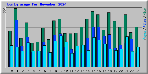 Hourly usage for November 2024