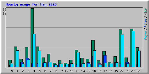 Hourly usage for May 2025