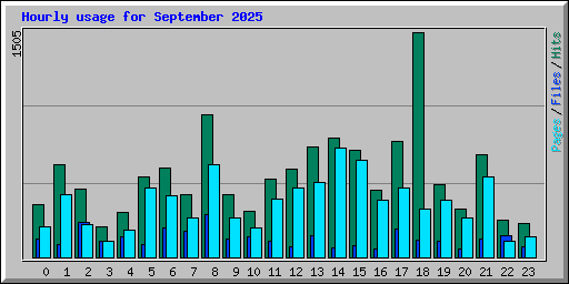 Hourly usage for September 2025