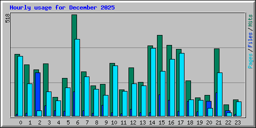Hourly usage for December 2025