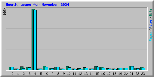 Hourly usage for November 2024