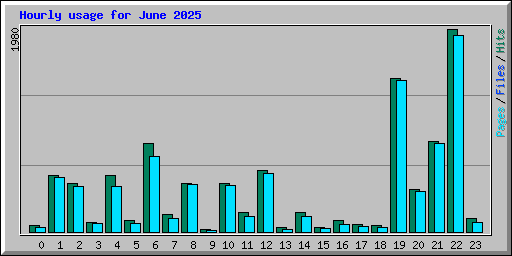 Hourly usage for June 2025