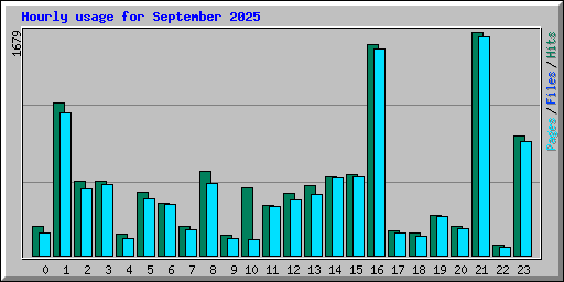 Hourly usage for September 2025